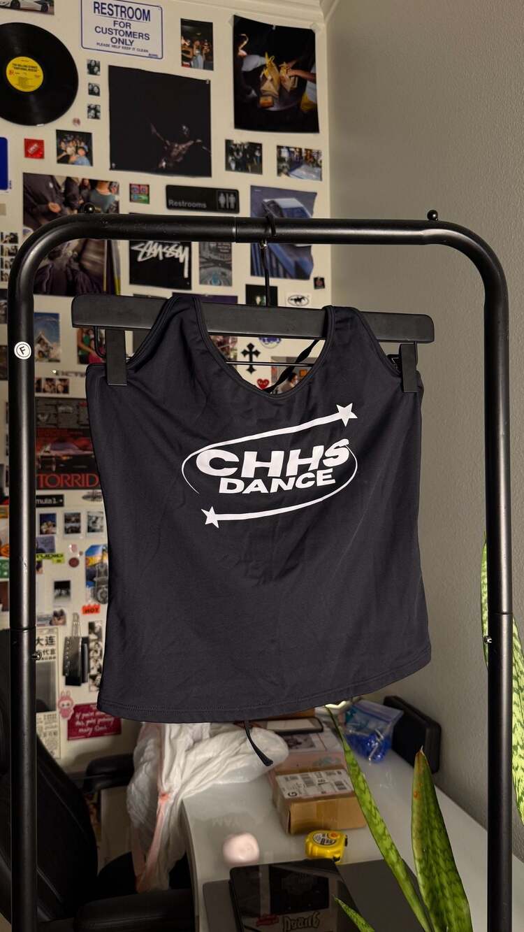 CHHS Dance Graphic Black Halter Tank Top